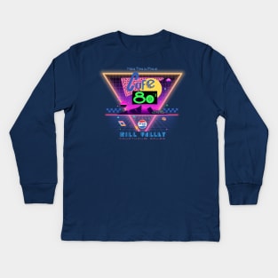 Back to the Future Cafe 80s Retro Shirt Design Kids Long Sleeve T-Shirt